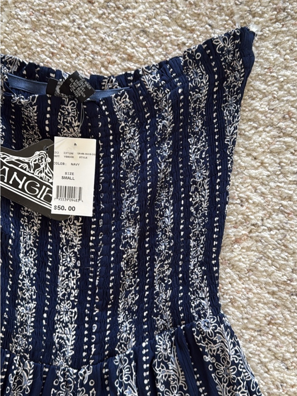 Dry Goods Navy Striped romper - Women's Wide Leg - Picture 2 of 3